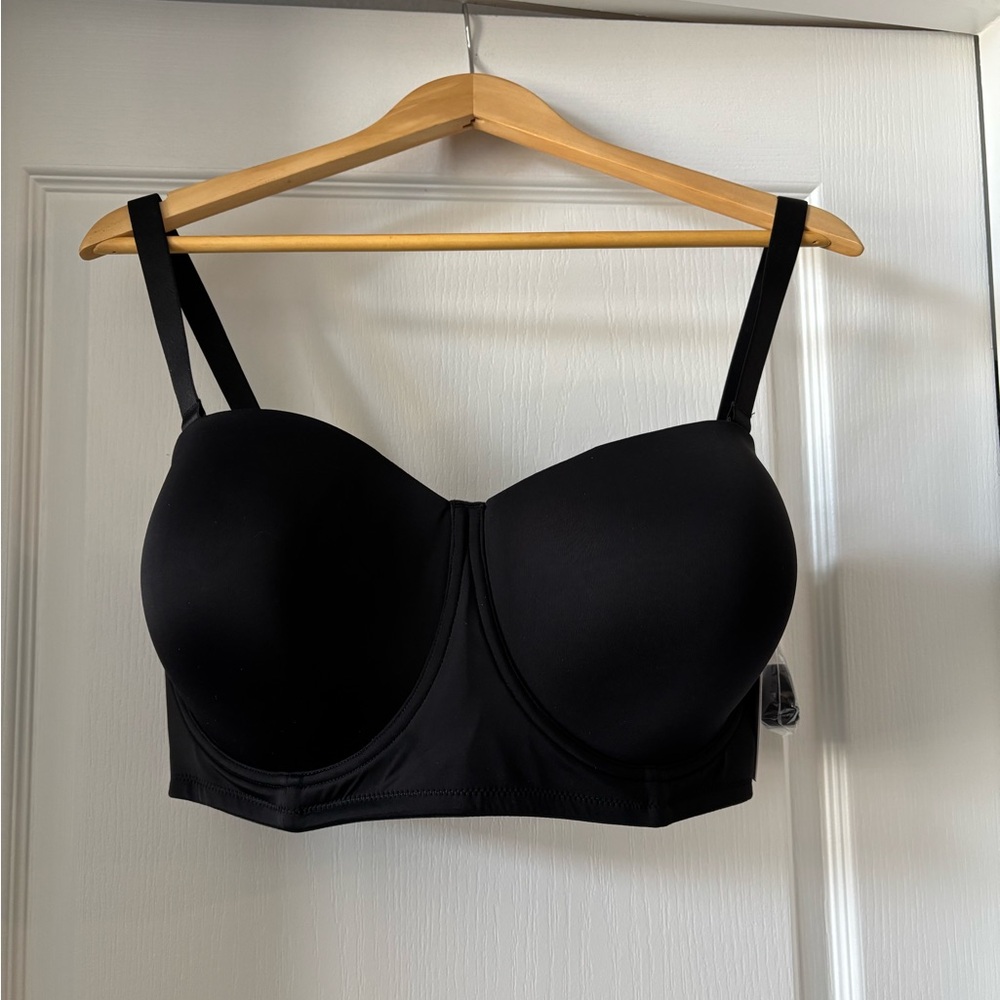NWT HSIA Black Margaret Seamless Molded Convertible Multiway Strapless Bra New
